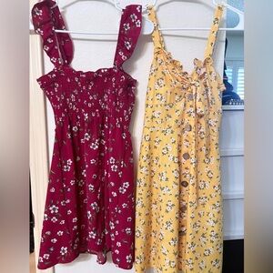 Two Floral Dresses